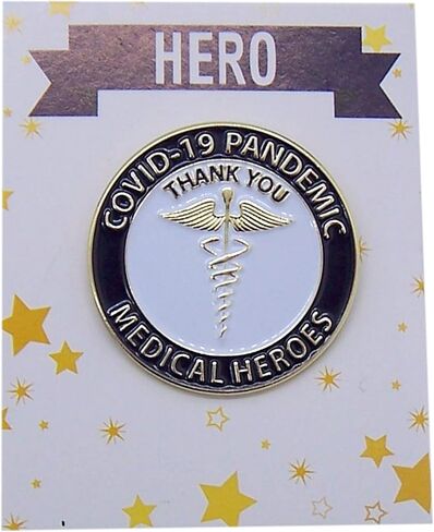 Wowser Medical Heroes Thank You COVID-19 Lapel Pin, 1 1/4 Inches (Set of 1) in Saudi Arabia