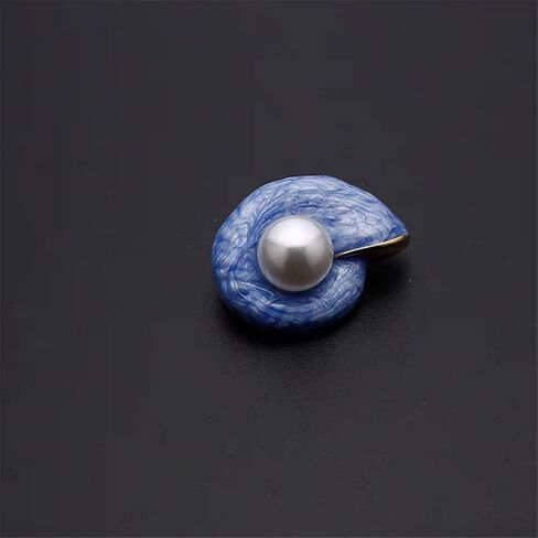 Snail Brooch Pearls Sea Animal Brooch Lapel Pin Scarf Sweater Clip Colorful Brooches Jewelry Accessories Marine Animal Brooch Women Safety Pin, Metal, no gemstone in Kuwait