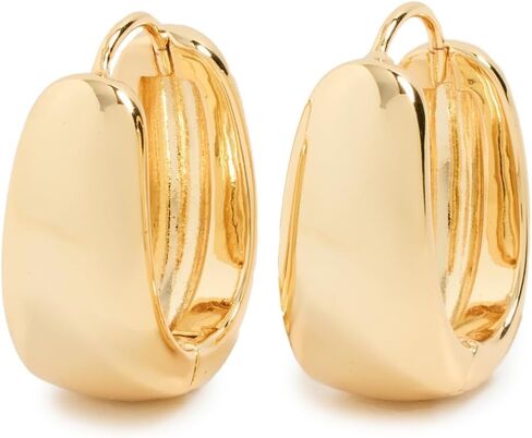 By Adina Eden Women's Solid Mini Super Wide Hoop Earrings in Kuwait