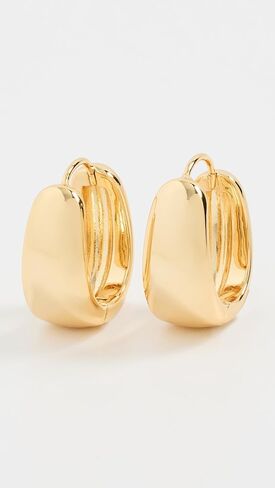 By Adina Eden Women's Solid Mini Super Wide Hoop Earrings in Kuwait