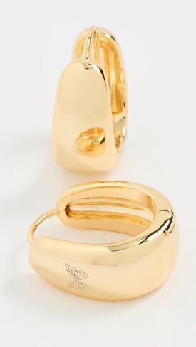 By Adina Eden Women's Solid Mini Super Wide Hoop Earrings in Kuwait