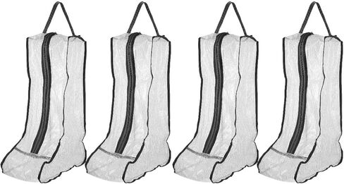 INOOMP 4 Pcs Boot Storage Bag Clear Shoe Cases Storage Shoe Box Clear Storage Bags Sundries Packaging Bag Cloth Shoe Bags Zipper Shoe Bag Home Supply Shoe Bag with Zipper Boots Pouch Pvc in Kuwait