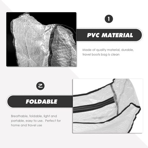 INOOMP 4 Pcs Boot Storage Bag Clear Shoe Cases Storage Shoe Box Clear Storage Bags Sundries Packaging Bag Cloth Shoe Bags Zipper Shoe Bag Home Supply Shoe Bag with Zipper Boots Pouch Pvc in Kuwait