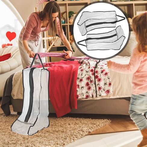 INOOMP 4 Pcs Boot Storage Bag Clear Shoe Cases Storage Shoe Box Clear Storage Bags Sundries Packaging Bag Cloth Shoe Bags Zipper Shoe Bag Home Supply Shoe Bag with Zipper Boots Pouch Pvc in Kuwait