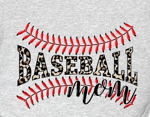 تي شيرت بيسبول أمي برسوم الفهد ماما لايف بأكمام قصيرة تي شيرت للنساء كاجوال رياضي هدية للأم in Kuwait
