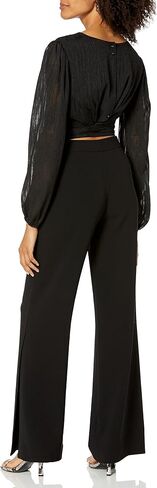 BCBGMAXAZRIA Women's Cropped Wrap Top with Bow in Saudi Arabia