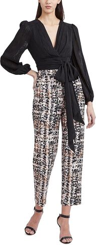 BCBGMAXAZRIA Women's Cropped Wrap Top with Bow in Saudi Arabia