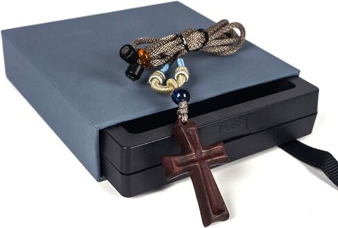 ZYUCWTS Nature Wooden Cross Necklace Jewelry for Women Men Catholic Gifts Wood Crafts Rear View Mirror Crucifix Pendant Hanging in Kuwait