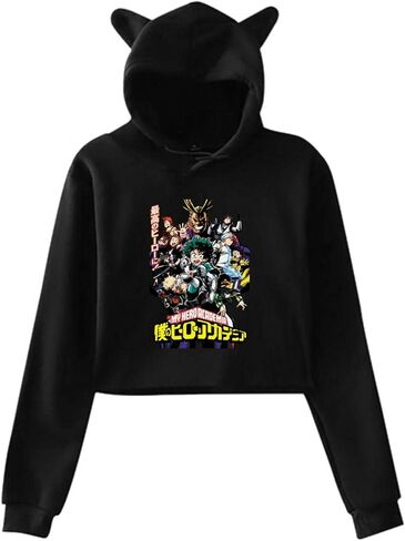 Women's Cat Ear Hoodie Sweater My Hero Academia Hoodie Gray in Saudi Arabia