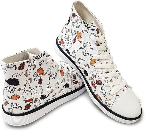 Shoes for Women Animal Printed Shoes High Tops Ladies Cute Cat Shoes for Women Spring Shoes Cat Dog Print Shoes for Women in Saudi Arabia