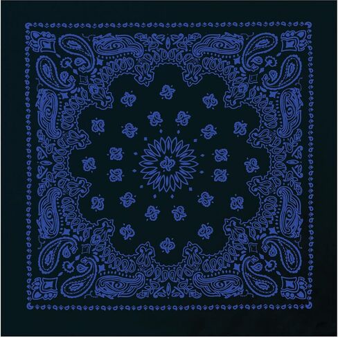 Rothco 19392 Trainmen Paisley Bandana - كبير جدًا 27 بوصة × 27 بوصة اللون: أسود/أزرق in Saudi Arabia