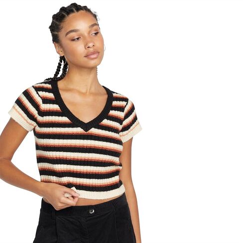 Volcom Women's Cheeky Bird Short Sleeve Sweater Top in Saudi Arabia