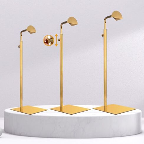 WADORN 2 Colors Handbag Display Stand Rack, Stainless Steel Double Hook Purse Holder Stand Adjustable Height Clutch Bag Hanger Display Stand Necklace Holder Jewelry Necklaces Organizer, Style 2 in Saudi Arabia