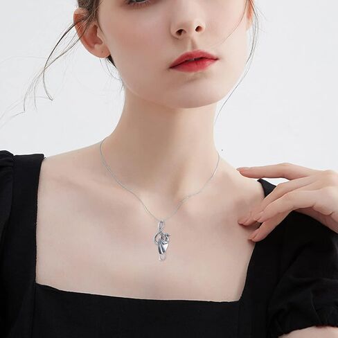 قلادة تنين من الفضة الاسترليني عيار 925 بدلاية على شكل نوتة موسيقية على شكل تنين هدايا مجوهرات للنساء والرجال والبنات والاولاد، من الفضة الاسترلينية، in Kuwait