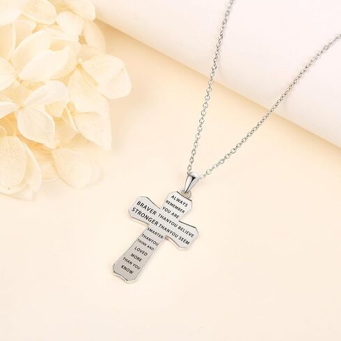 AXOMY Sports Cross Necklace 925 Sterling Silver Football Soccer Pendant Necklaces Football Jewelry Christian Religious Sports Gifts for Men Boys Women Footballer Soccer Lovers in Saudi Arabia
