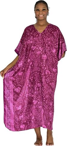 Up2date Fashion Caftan للسيدات بطباعة عشب البحر البنفسجي، طراز Caf-90 in Kuwait