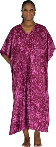 Up2date Fashion Caftan للسيدات بطباعة عشب البحر البنفسجي، طراز Caf-90 in Kuwait