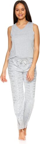 bebe Womens Pajama Sets, Logo Pajamas for Women with Sleeveless Top and Pajama Pants, PJ Set for Women in Saudi Arabia