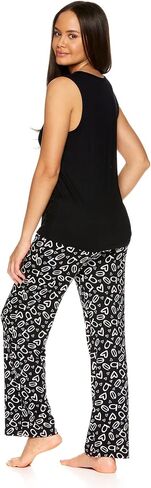 bebe Womens Pajama Sets, Logo Pajamas for Women with Sleeveless Top and Pajama Pants, PJ Set for Women in Saudi Arabia