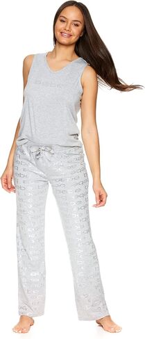 bebe Womens Pajama Sets, Logo Pajamas for Women with Sleeveless Top and Pajama Pants, PJ Set for Women in Saudi Arabia