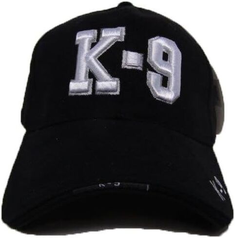 قبعة K-9 K9 Unit Police Law Enforcement بحروف بيضاء مطرزة باللون الأسود in Kuwait