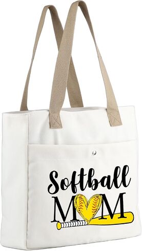 MBMSO Softball Mom Tote Bag Softball Team Gifts for Softball Lovers Softball Mom Beach Bag Softball Gifts Sports Mom Tote Bag in Saudi Arabia