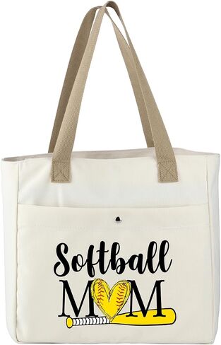 MBMSO Softball Mom Tote Bag Softball Team Gifts for Softball Lovers Softball Mom Beach Bag Softball Gifts Sports Mom Tote Bag in Saudi Arabia