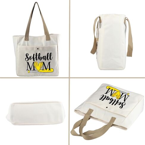 MBMSO Softball Mom Tote Bag Softball Team Gifts for Softball Lovers Softball Mom Beach Bag Softball Gifts Sports Mom Tote Bag in Saudi Arabia