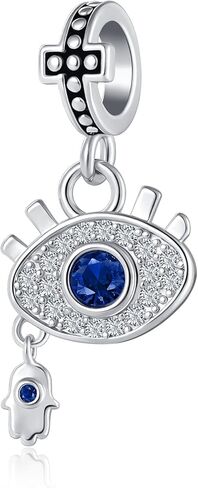 OutstandLong عين الشر همسة اليد محظوظ سحر الأزرق كريستال الخرز للمرأة diy أساور مجوهرات in Kuwait