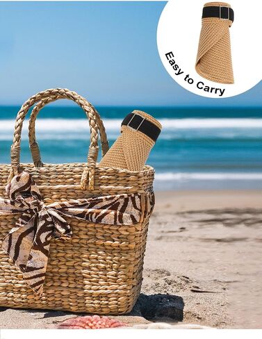 LA CARRIE Wide Brim Straw Visor for Women Sun Hat UV Protection Packable Beach Cap for Summer UPF 50+ in Saudi Arabia