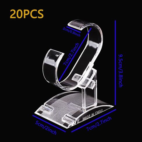 10 Pack Watch Display Stand, Clear Acrylic Watch Display Stand Holder, Watch Display Rack Holder Stand for Men Home or Store Use (A 10 Pack) in Saudi Arabia