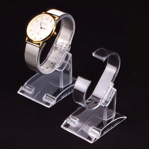 10 Pack Watch Display Stand, Clear Acrylic Watch Display Stand Holder, Watch Display Rack Holder Stand for Men Home or Store Use (A 10 Pack) in Saudi Arabia