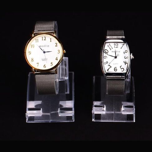 10 Pack Watch Display Stand, Clear Acrylic Watch Display Stand Holder, Watch Display Rack Holder Stand for Men Home or Store Use (A 10 Pack) in Saudi Arabia