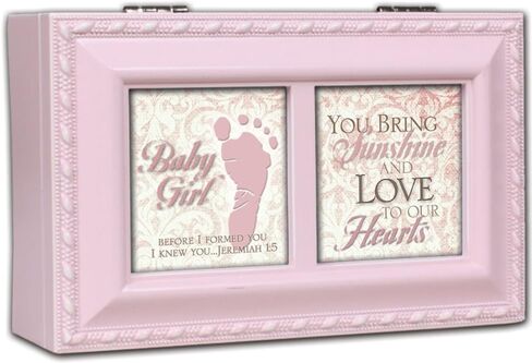 Cottage Garden Baby Girl Distressed Pink Petite Music Box/Jewelry Box Plays Jesus Loves Me in Saudi Arabia