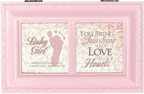 Cottage Garden Baby Girl Distressed Pink Petite Music Box/Jewelry Box Plays Jesus Loves Me in Saudi Arabia