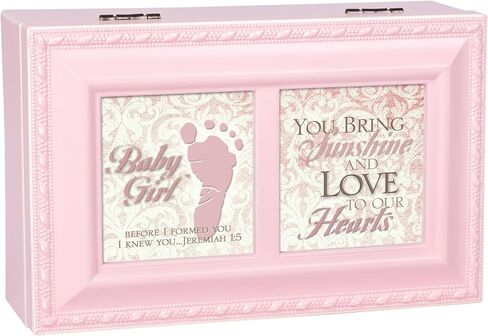 Cottage Garden Baby Girl Distressed Pink Petite Music Box/Jewelry Box Plays Jesus Loves Me in Saudi Arabia