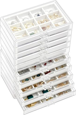 Earring Organiser Jewellery Organizer Box Bundle with Detachable Bracelet Holder Stand in Saudi Arabia