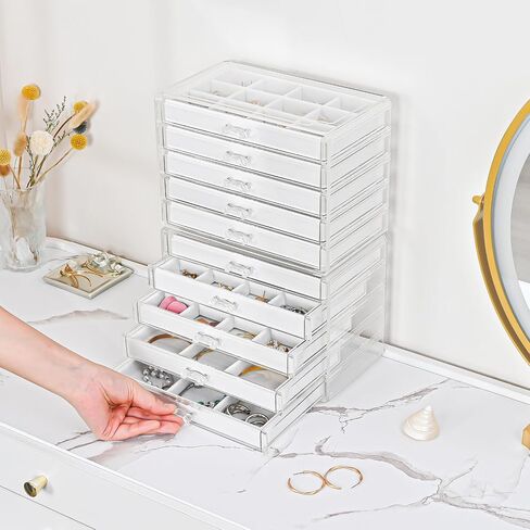 Earring Organiser Jewellery Organizer Box Bundle with Detachable Bracelet Holder Stand in Saudi Arabia
