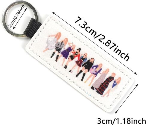 Taylor Inspired Keychain - Keychain for Teen Girls - Cute Keychain for Fans - Girls' Key Chain for Backpacks - Trendy Key Chain (White) in Kuwait