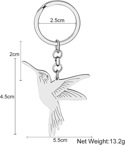 RAIDIN Stainless Steel Gold Cute Hummingbird Pigeon Birds Keychain Keyring for Women Girls Gift Car Purse Keys Accessories in Saudi Arabia