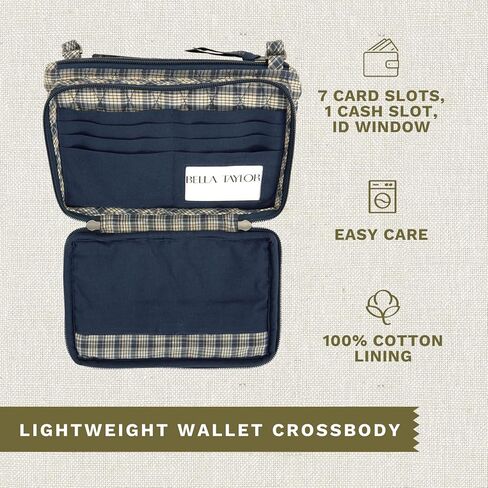 Bella Taylor Essentials Crossbody Purse with Built In Wallet in Saudi Arabia