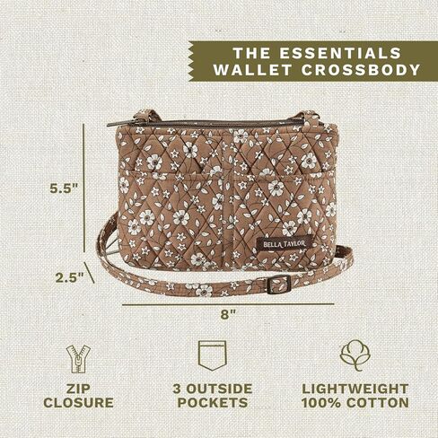 Bella Taylor Essentials Crossbody Purse with Built In Wallet in Saudi Arabia