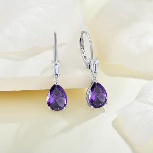 TIMFROZ Women Dangle Drop Earrings 925 Sterling Silver 5A Cubic Zirconia Leverback Earrings Anniversary Mother's Day Birthday Christmas Gifts for Her in Saudi Arabia