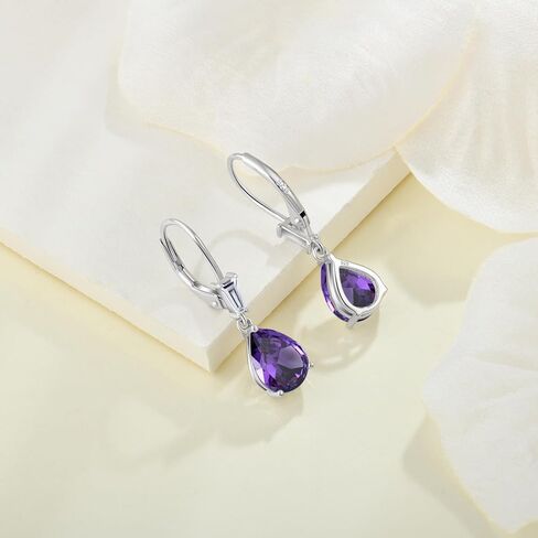 TIMFROZ Women Dangle Drop Earrings 925 Sterling Silver 5A Cubic Zirconia Leverback Earrings Anniversary Mother's Day Birthday Christmas Gifts for Her in Saudi Arabia