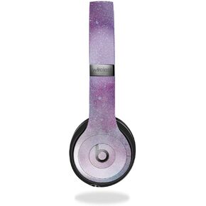 Glossy Glitter Headphone Skin Compatible with Beats Solo 4 - Cotton Candy Sky - Premium 3M Vinyl Protective Wrap Decal Cover - Easy to Apply | Crafted in The USA by MightySkins
