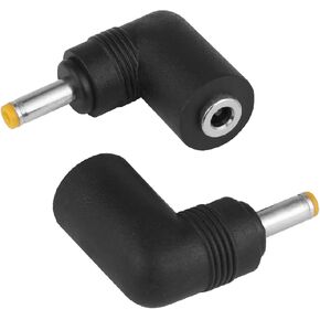 4.0 x 1.7 mm Male to Female Right Angle 90-Degree Power Adapter Connector Converter for Amazon Echo Dot, Echo Show, PSP, Blu-ray, Printers, Router, Switch, LED Strip, Camera, CCTV, 1 Pcs