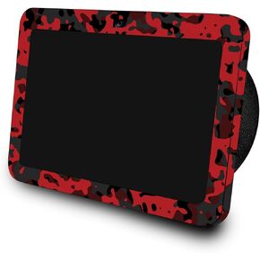 Skin Compatible with Amazon Echo Show 8 (3rd Gen, 2023) - Red Modern Camo - Premium 3M Vinyl Protective Wrap Decal Cover - Easy to Apply | Crafted in The USA by MightySkins