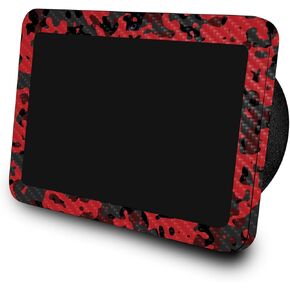 Carbon Fiber Skin Compatible with Amazon Echo Show 8 (3rd Gen, 2023) - Red Modern Camo - Premium 3M Vinyl Protective Wrap Decal Cover - Easy to Apply | Crafted in The USA by MightySkins