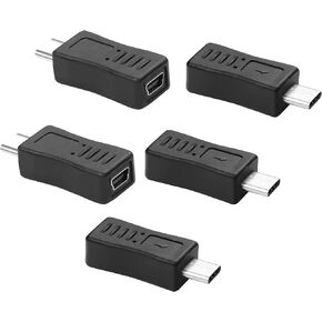 Mini USB to Type C Adapter USB 2.0 Type C Male to Mini USB 5-Pin Female Adapter 480Mbps Data Mini USB 5-Pin to USB C Convert Connector for Laptop Digital Camera MP3 Player GPS 5Pcs in Kuwait