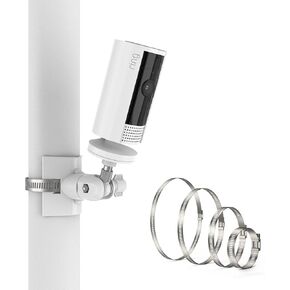 Pole Wall Mounting Bracket Compatible with R-ing Indoor Cam (2nd Gen) and Pan-Tilt Indoor Cam Security Camera (Black)